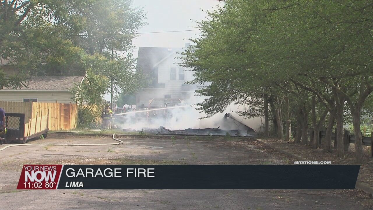Garage fire under investigation in Lima